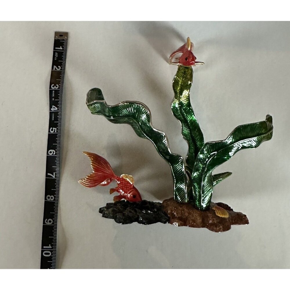 $178 Jere Goldfish Fish & Reef Wine Bottle Holder, Luxury Barware - Picture 8 of 10